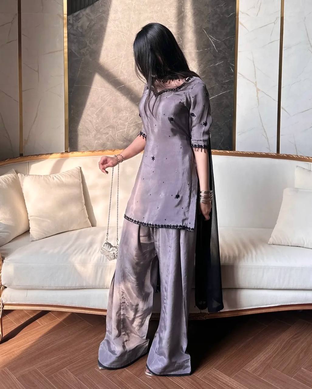 Editorial Lavender Beaded Couture